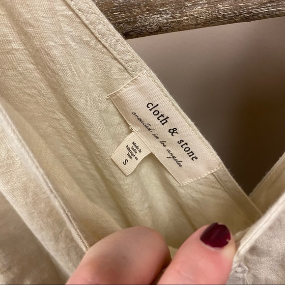 Cloth and Stone tie waist linen jumpsuit NWOT - Picture 6 of 8